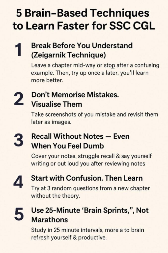 SSC CGL Brain Hacks